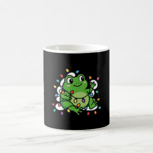 Cute Christmas Lights Frog Mug