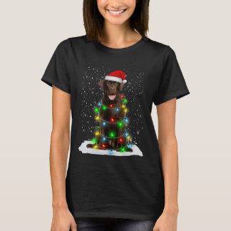 Cute Christmas Lights Labrador Retriever Dog Choco T-Shirt