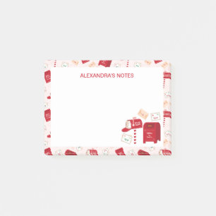 Cute Christmas Mail Pattern Personalized Post-it Notes