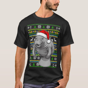 Cute Christmas Manatee Shirt, Manatee Ugly Xmas Sw T-Shirt