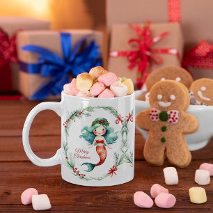 Cute Christmas Mermaid  Coffee Mug