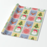 Cute Christmas modern icon snowman wrapping paper<br><div class="desc">Share the Christmas spirit,  with this set of cute,  bright,  modern Christmas wrapping papers!</div>