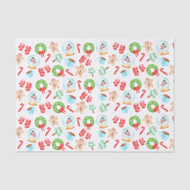 Cute Christmas Most Wonderful Time of the Year Tissue Paper (Front)