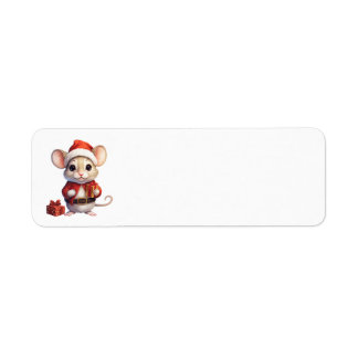 Cute Christmas Mouse Address Labels