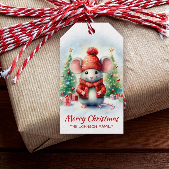Cute Christmas Mouse Gift Tags (Creator Uploaded)