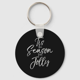 Cute Christmas Music Carol Lyric Tis The Season To Keychain