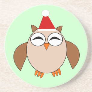 Cute Christmas Owl Coasters