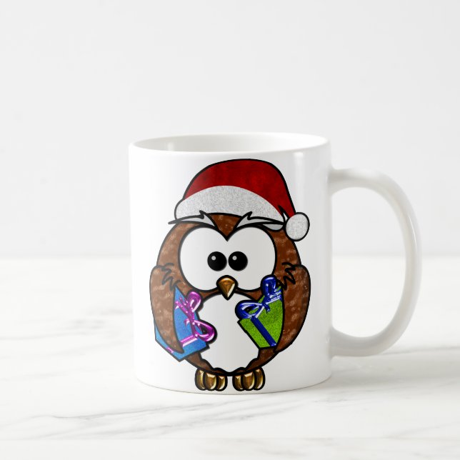 Cute Christmas Owl Coffee Mug (Right)