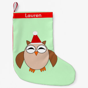 Cute Christmas Owl Custom Christmas Stocking