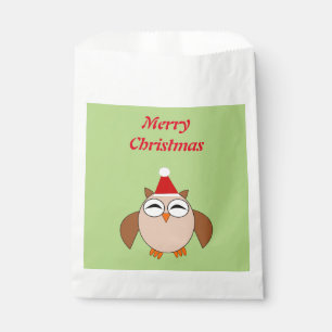 Cute Christmas Owl Custom Favour Bags