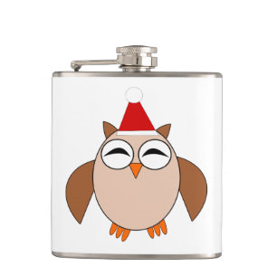 Cute Christmas Owl Flask