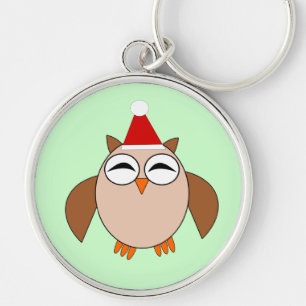 Cute Christmas Owl Keychain