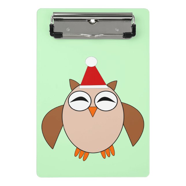 Cute Christmas Owl Mini Clipboard (Front)