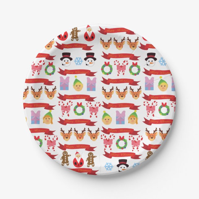 Cute Christmas Paper Plate (Front)