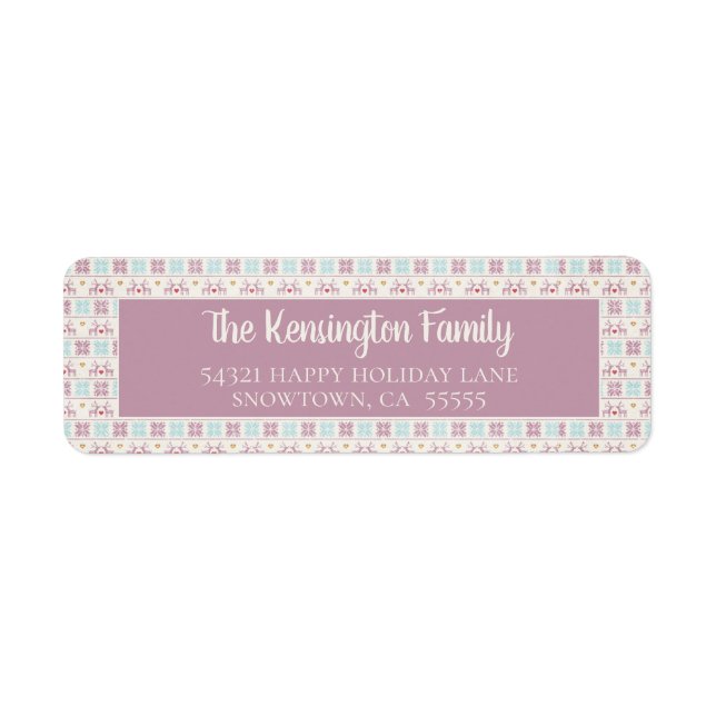 Cute Christmas Pastel Sweater Pattern (Front)