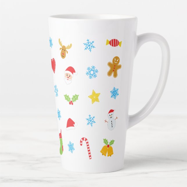 Cute Christmas pattern Latte Mug (Right)