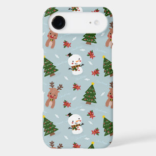 Cute Christmas Pattern   Snowman, Reindeer & Tree 