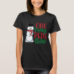 Cute Christmas PEDS Nurse - Pediatric Snowman Nurs T-Shirt<br><div class="desc">Cute Christmas PEDS Nurse - Pediatric Snowman Nursing</div>
