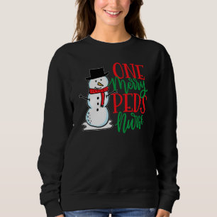 Cute Christmas Peds Nurse Pediatric Snowman Nursi Sweatshirt