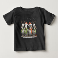 Cute Christmas Pelican with Santa Hat