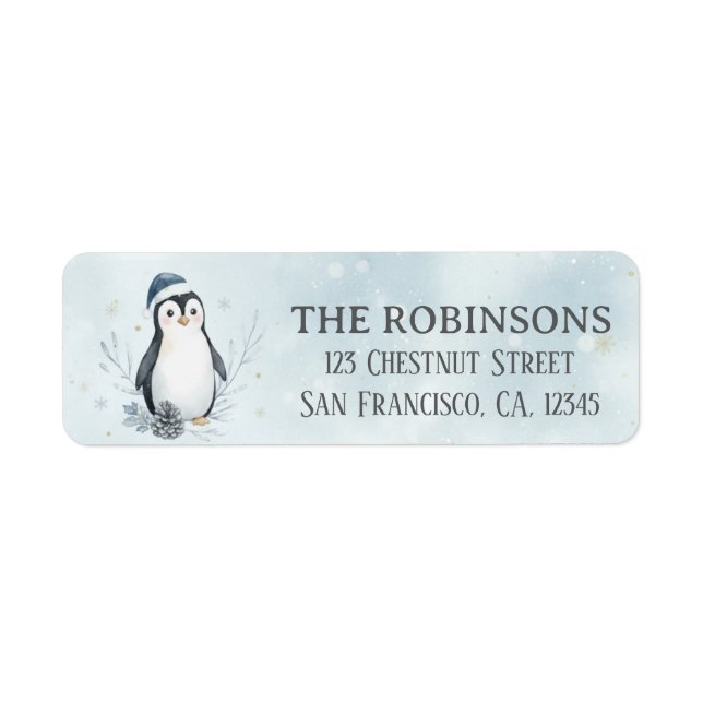 Cute Christmas Penguin Custom Christmas (Front)