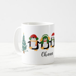 Cute Christmas Penguin Igloo Watercolor Coffee Mug