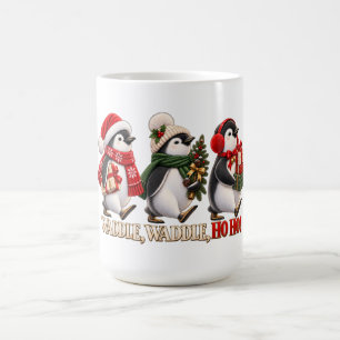 Cute Christmas Penguin Waddle Ho Ho Magic Mug