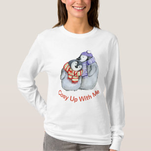 cute christmas penguins mens winter customizable T-Shirt
