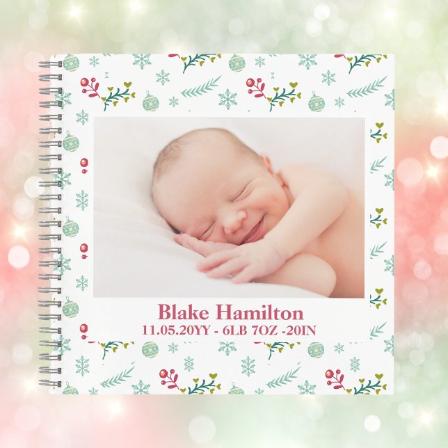 Cute Christmas Photo Baby Keepsake 1st Year Memory Notebook (Cute Christmas Photo Baby Keepsake 1st Year Memory Notebook
)