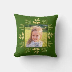 Cute Christmas Photo Throw Pillow