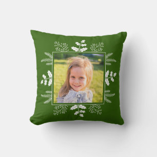 Cute Christmas Photo Throw Pillow