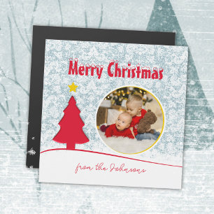Cute Christmas Photo Tree Holiday Magnet
