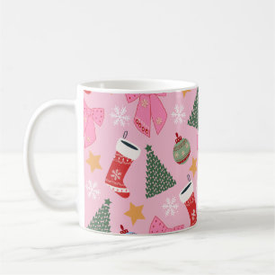 Cute Christmas Pink Coffee Mug
