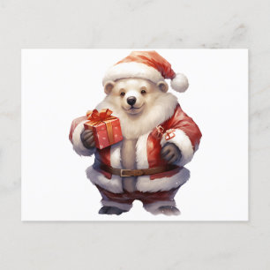 Cute Christmas Polar Bear Postcard