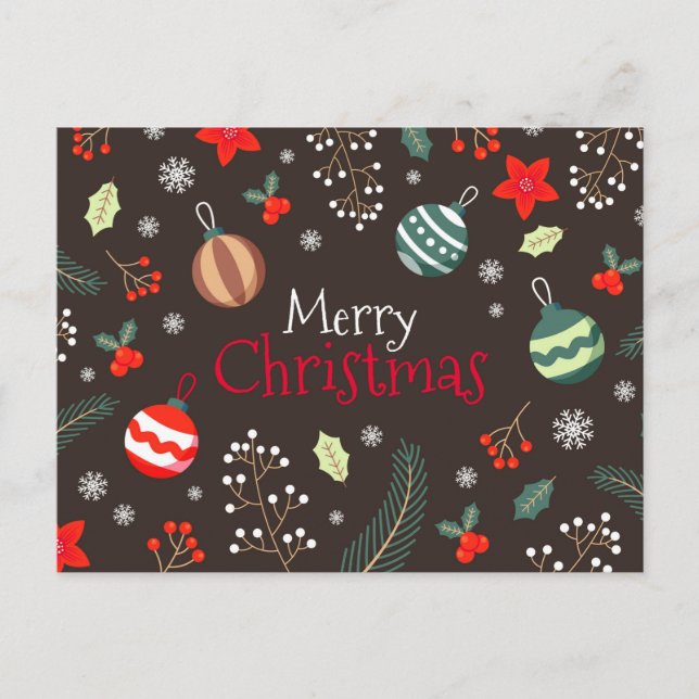 Cute Christmas Postcard (Front)