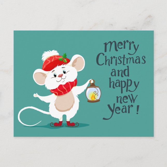 Cute Christmas Postcard (Front)