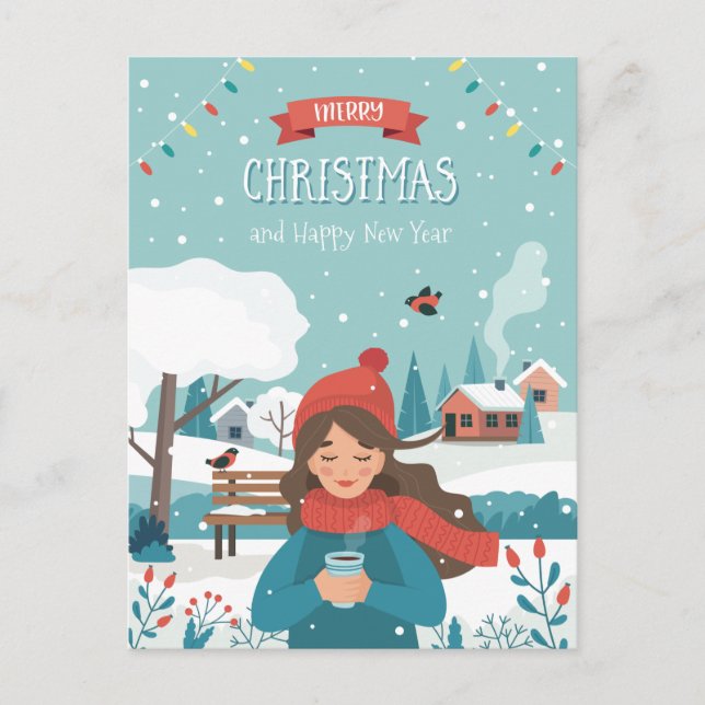 Cute Christmas Postcard (Front)