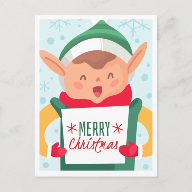 Cute Christmas Postcard (Front)