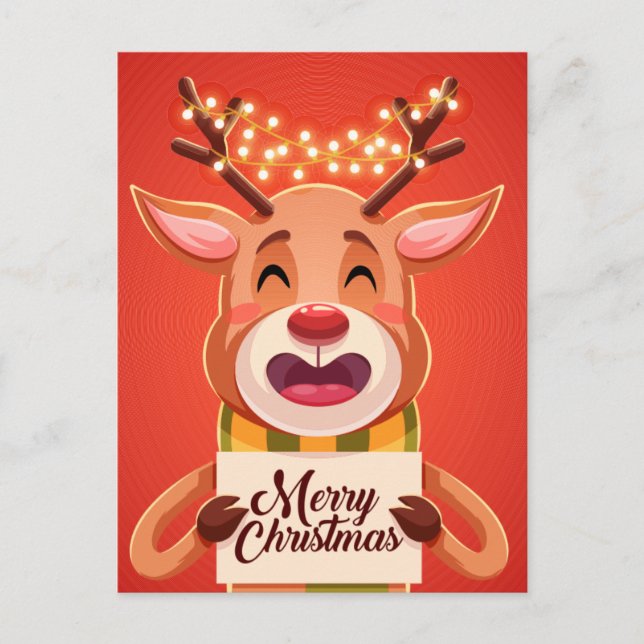 Cute Christmas Postcard (Front)