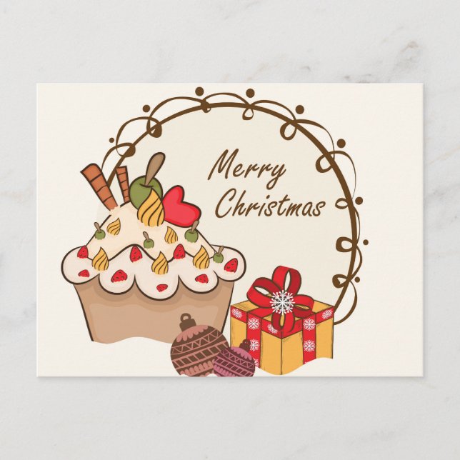 Cute Christmas Postcard (Front)