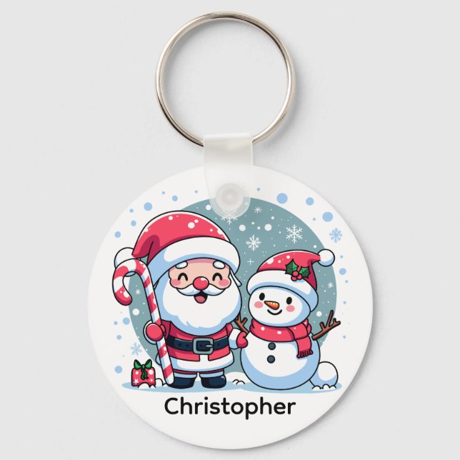 Cute Christmas Potato Custom Keychain (Front)