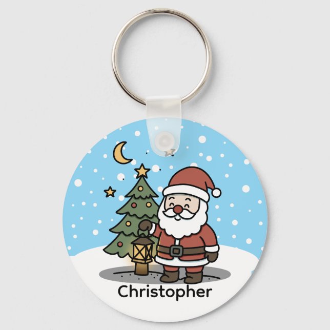 Cute Christmas Potato Custom Keychain (Front)