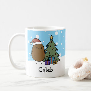 Cute Christmas Potato Personalized With Your Name Coffee Mug