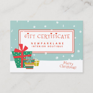 Cute Christmas Presents Gift Certificate