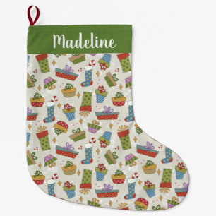Cute Christmas Presents Large Christmas Stocking