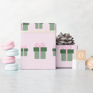 Cute Christmas Presents with Bow Holiday Seamless Wrapping Paper