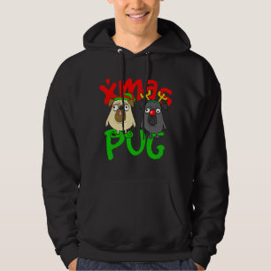 Cute Christmas Pugs Owner Pug Lover Xmas Dog Dad D Hoodie