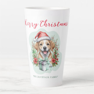 Cute Christmas Puppy  Latte Mug