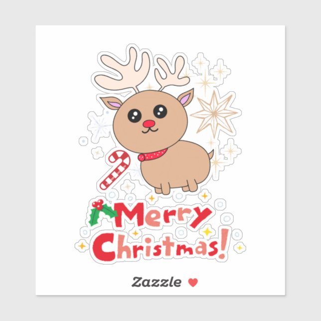 Cute Christmas Reindeer (Sheet)