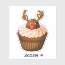 Cute Christmas Reindeer Cupcake Chocolate Antlers